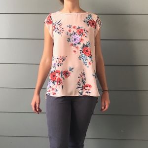 Pink Floral Top Size S
